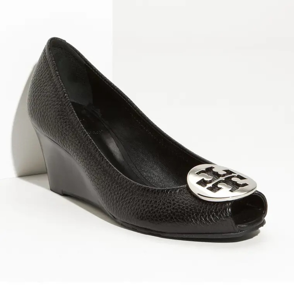 Tory Burch peep toe wedge